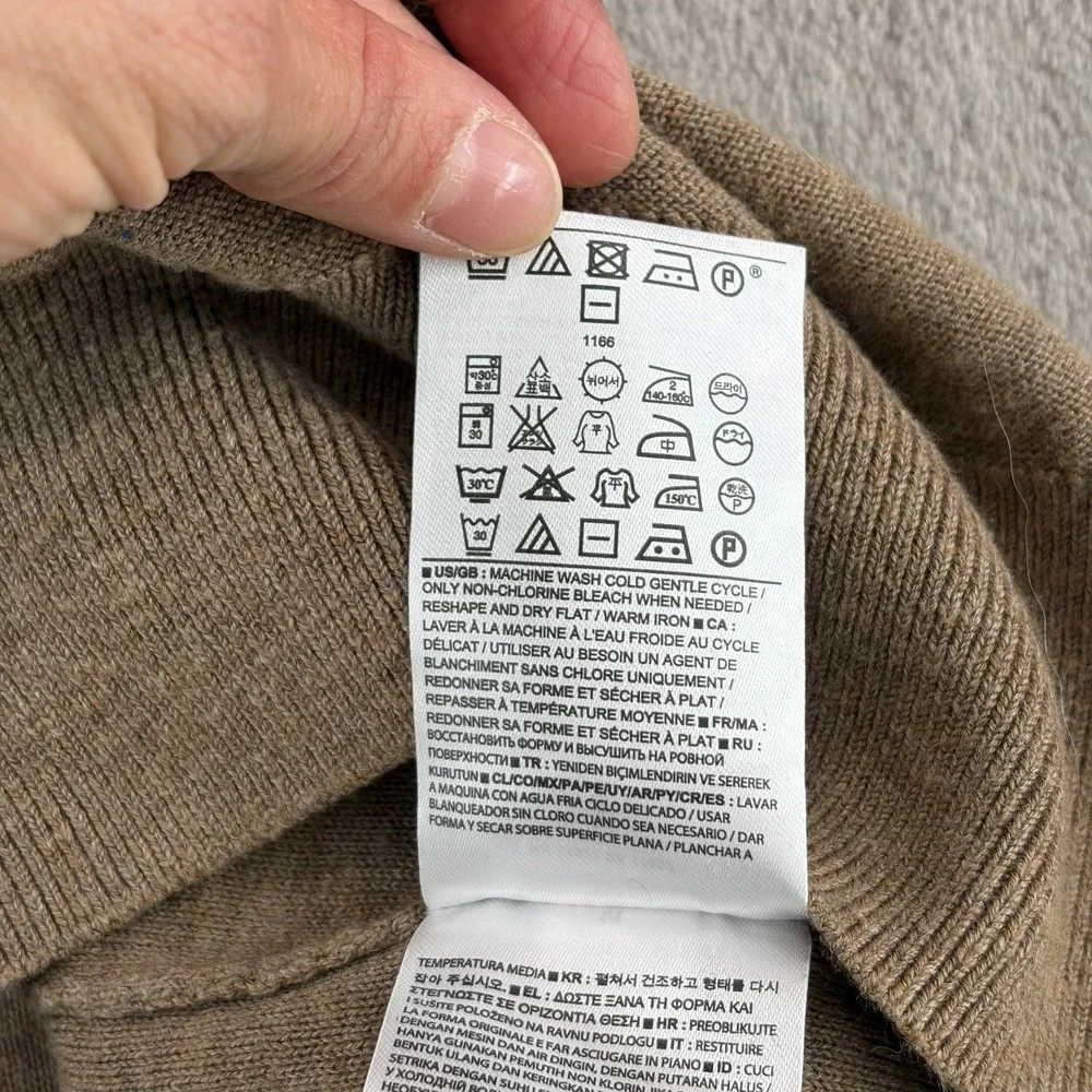 Banana Republic Safari Shawl Collar Sweater in Brown Men Large Long Sleeve